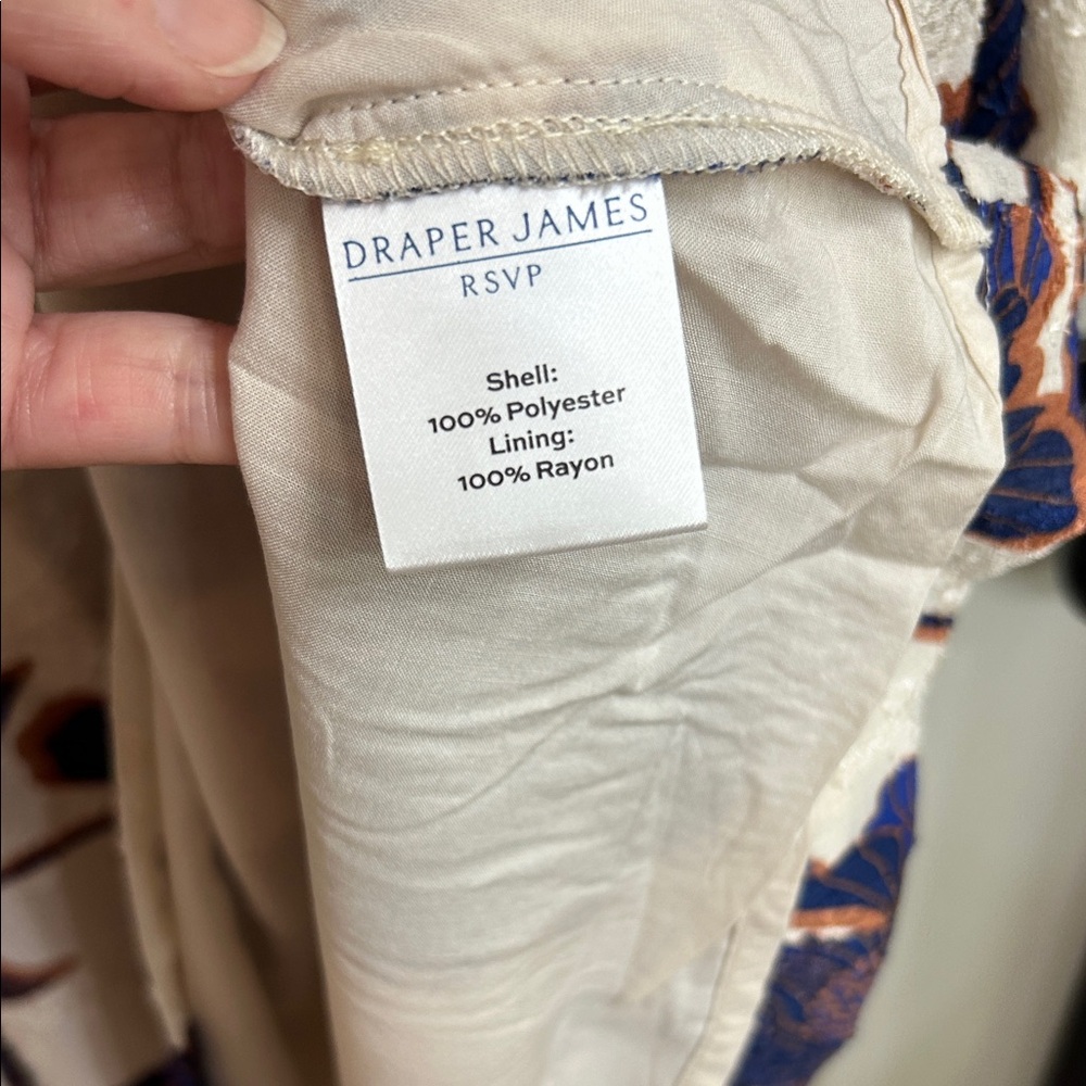 Draper James Cream and Blue Floral Dress - Picture 4 of 5